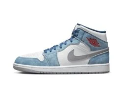 Air Jordan 1 Mid French Blue Fire Red