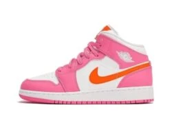 Air Jordan 1 Mid Pinksicle Safety Orange