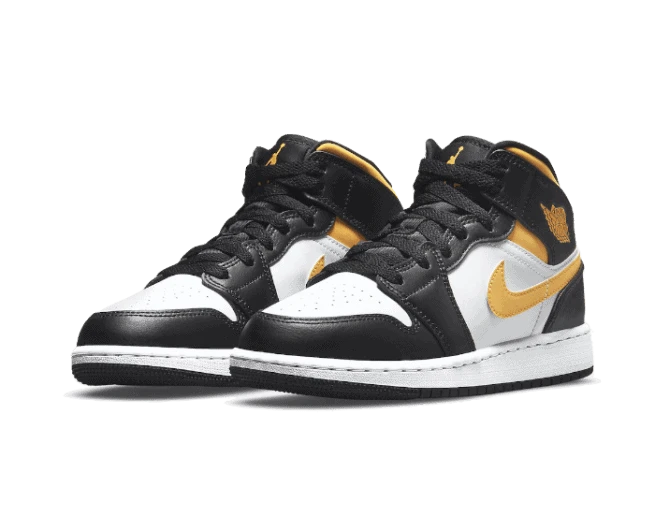 Air Jordan 1 Mid White Pollen Black 4 Air Jordan 1 Mid White Pollen Black - Afbeelding 2