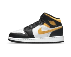 Air Jordan 1 Mid White Pollen Black